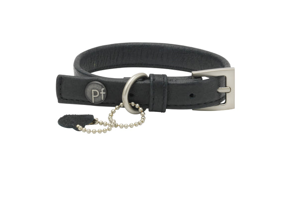 Collar Dog - Black Leather XS