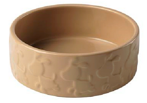 Ceramic Bowl Cream with Dog Character - 15cm