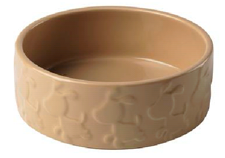 Ceramic Bowl Cream with Dog Character - 15cm