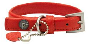 Collar Dog - Red Leather XS