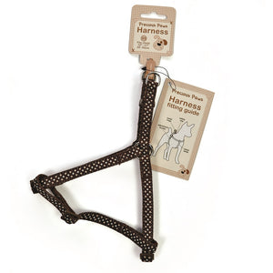 Harness Brown Dots  Precious Paws - SML