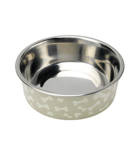 Bella Bowl S/Steel - White Bones 14cm