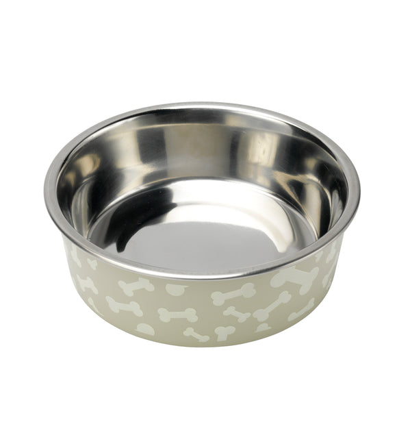 Bella Bowl S/Steel - White Bones 14cm