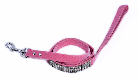 Lead Dog - Pink with Diamante - 102cm