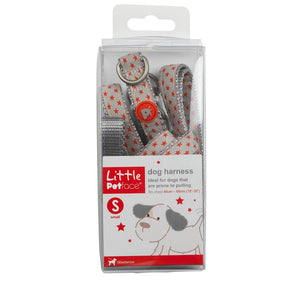 Harness Dog - Grey with Red Stars Little Petface SML