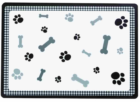 Placemat - Bones Black 43cm X 30cm