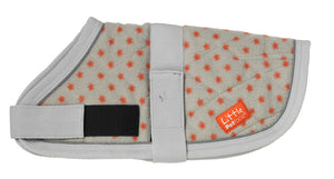 PF Dog Coat - Grey with Red Stars 25cm Little Petface