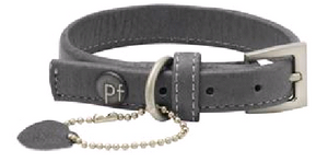 Collar Dog - Grey Leather XS