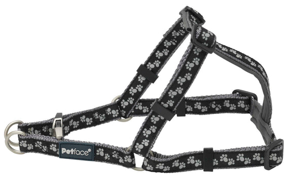 Signature Padded Harness - Black Paws SML