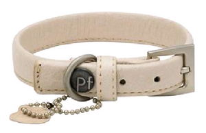 Collar Dog - Beige Leather XS