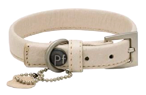 Collar Dog - Beige Leather SML