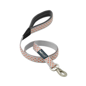 Signature Padded Dog Lead - Red Stars LRG