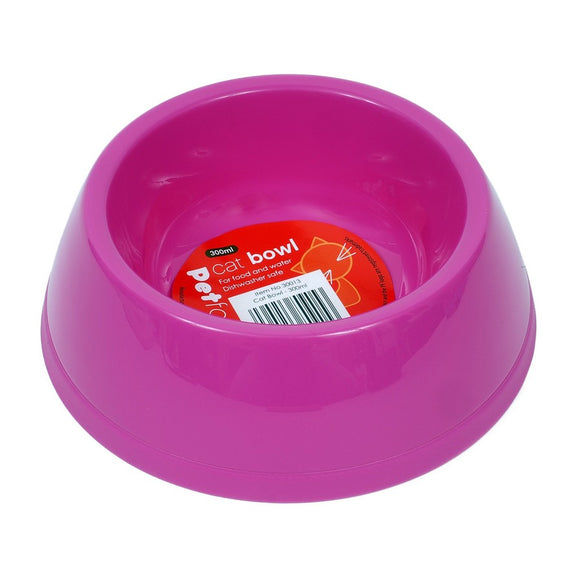 Bowl Cat Pink/Blue/Silver - 300ml