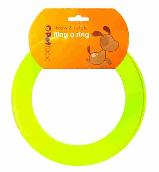 Fling a Ring Toy Vinyl Red/Yellow/Green - SML