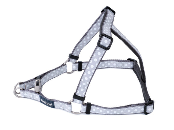 Signature Padded Harness - Grey Dots LRG