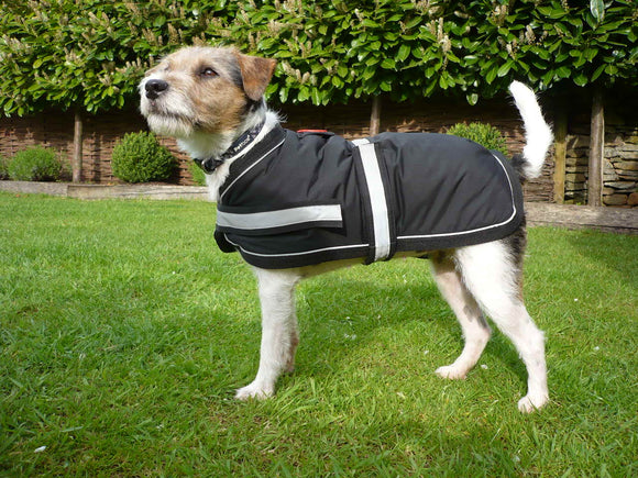 PF Dog Coat - Super Soft Waterproof - Black 25cm