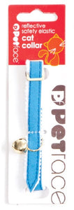 Collar Cat - Blue Reflective with Safety Elastic & Bell