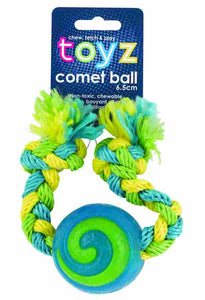 Toyz Comet Ball with Rope - Blue, Yellow & Green